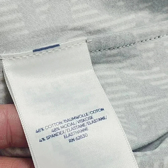 Lands End Sleeveless Geometric Print Top M Black & White Cotton/Modal Blend - Picture 3 of 7